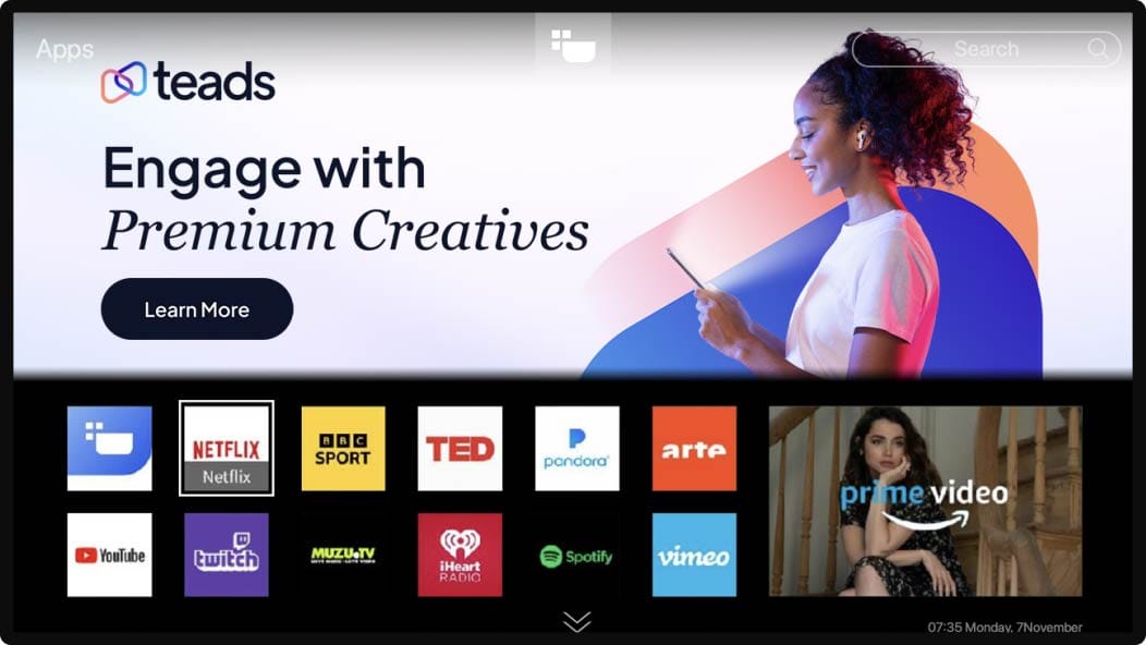 CTV HomeScreen - Ad Formats Specifications